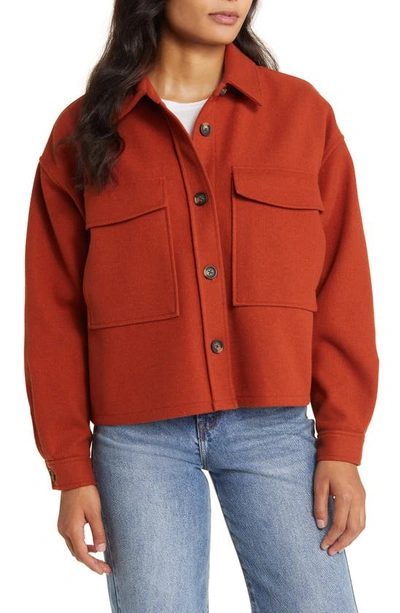 Shop Beachlunchlounge Double Face Crop Jacket In Picante