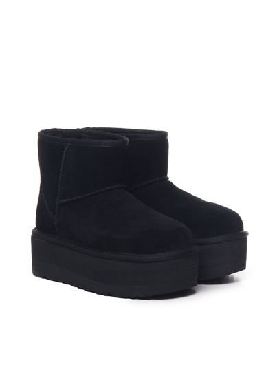 Shop Ugg Classic Mini Platform Boots In Black