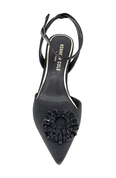 Kenneth Cole New York Umi Starburst Ankle Strap Pointed Toe Pump In Black