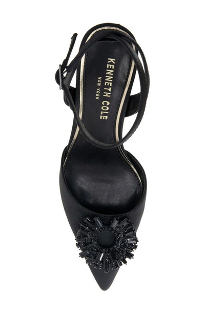 Kenneth Cole New York Umi Starburst Ankle Strap Pointed Toe Pump In Black