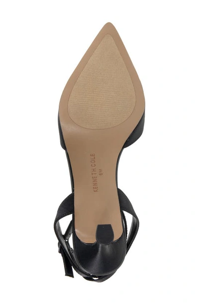 Kenneth Cole New York Umi Starburst Ankle Strap Pointed Toe Pump In Black