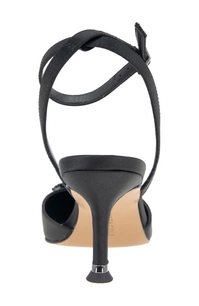 Kenneth Cole New York Umi Starburst Ankle Strap Pointed Toe Pump In Black