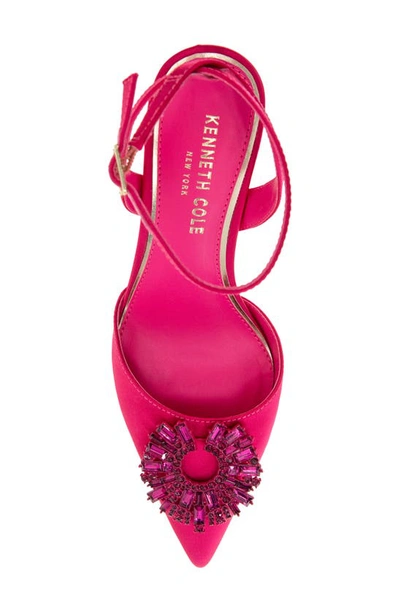 Kenneth Cole New York Umi Starburst Ankle Strap Pointed Toe Pump In Hot Pink