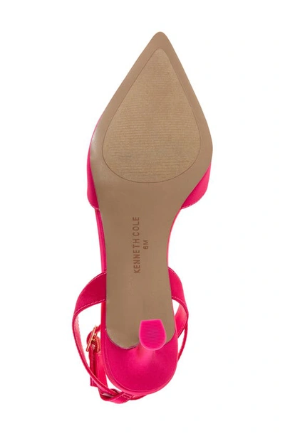 Shop Kenneth Cole New York Umi Starburst Ankle Strap Pointed Toe Pump In Hot Pink