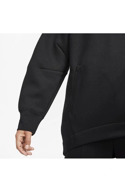Shop Nike Sportswear Tech Fleece Zip Hoodie In Black/ Black