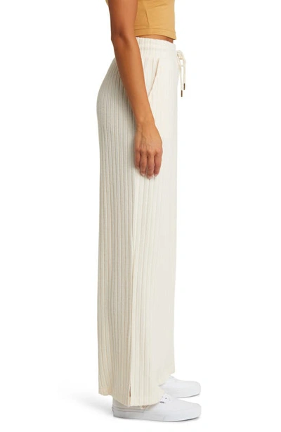 Rip Curl Cosy Ii Straight Leg Pants In Ecru Marle