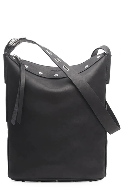 Shop Rag & Bone Belize Studded Leather Bucket Bag In Black