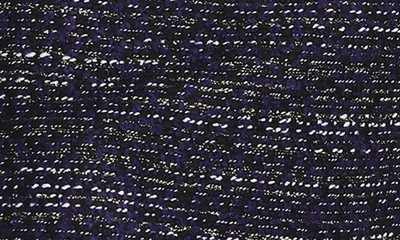Shop St John Metallic Bouclette Tweed Sleeveless Sheath Dress In Purple/ Black Multi