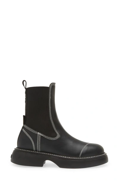 Shop Ganni Everday Chelsea Boot In Black