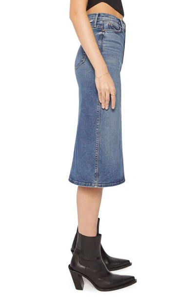 Shop Mother The Swooner High Waist A-line Denim Skirt In Going Full Circle