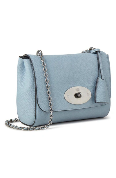Shop Mulberry Lily Heavy Grain Leather Convertible Shoulder Bag In Poplin Blue