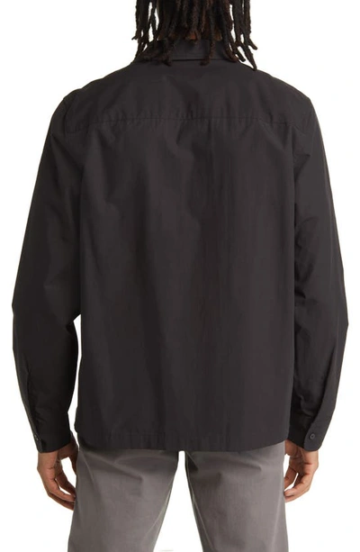 Shop Saturdays Surf Nyc Macro Lyocell & Cotton Button-up Shirt In Black