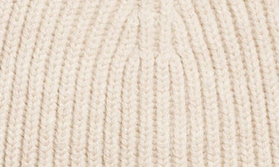 Shop Rag & Bone Blake Logo Patch Wool Blend Rib Beanie In Ivory