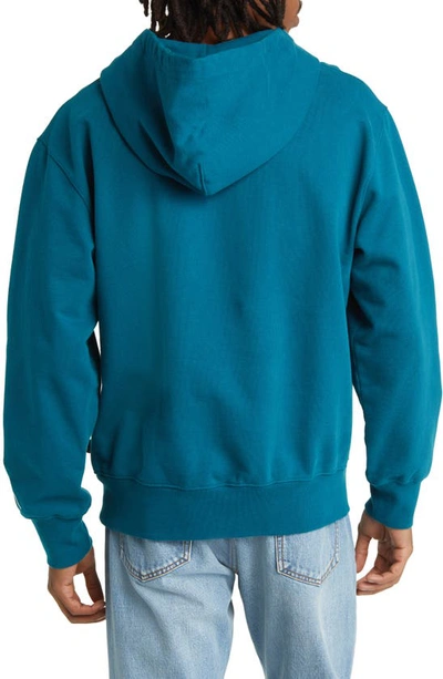 Shop Saturdays Surf Nyc Ditch Signature Logo Embroidered Hoodie In Gulf Coast