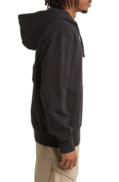 Shop Saturdays Surf Nyc Ditch Signature Logo Embroidered Hoodie In Black