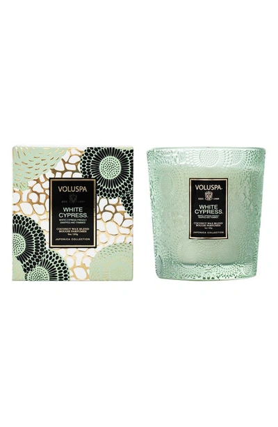 Voluspa White Cypress Classic Candle, 9 oz In White Cypress