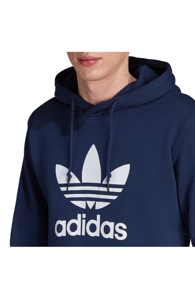 Adidas Originals Lifestyle Trefoil Graphic Hoodie In Night Indigo | ModeSens
