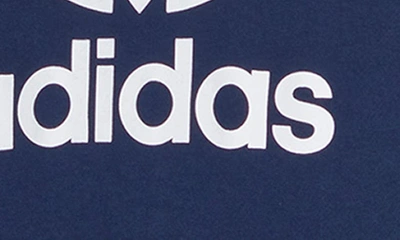 Shop Adidas Originals Lifestyle Trefoil Graphic Hoodie In Night Indigo