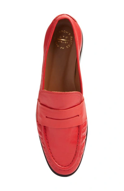 Shop Atp Atelier Airola Penny Loafer In Salsa