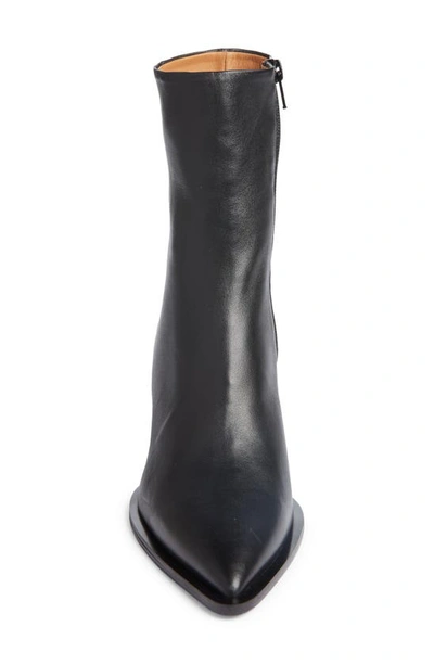 Shop Atp Atelier Pratella Pointed Toe Wedge Bootie In Black
