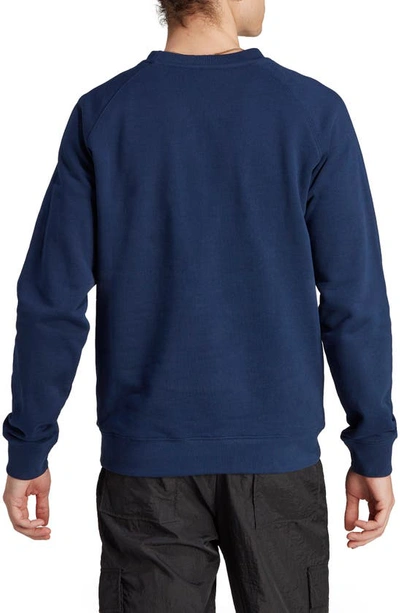 Shop Adidas Originals Trefoil Graphic Sweatshirt In Night Indigo