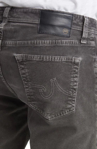 Ag Tellis Slim Fit Corduroy Pants In Sulfur Anthracite