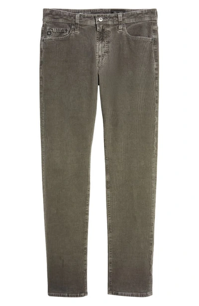 Ag Tellis Slim Fit Corduroy Pants In Sulfur Anthracite