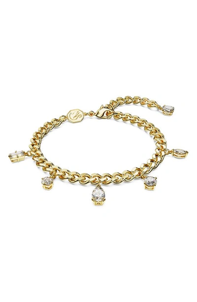 Shop Swarovski Dextera Dangling Crystal Bracelet In Gold