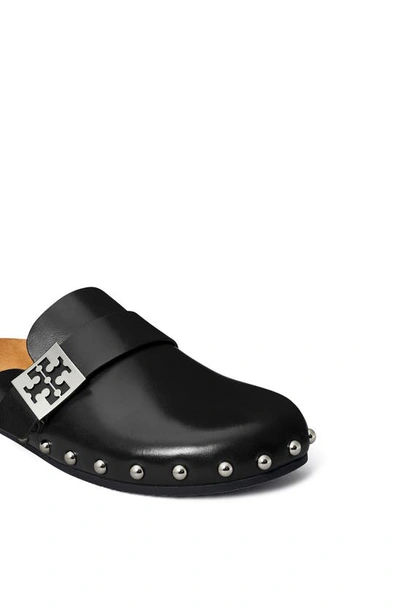 Shop Tory Burch Mellow Stud Mule In Perfect Black / Silver