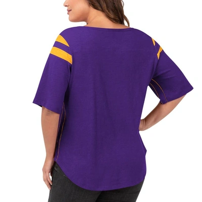 G-iii 4her By Carl Banks Purple Minnesota Vikings Plus Size Linebacker T-shirt In Purple