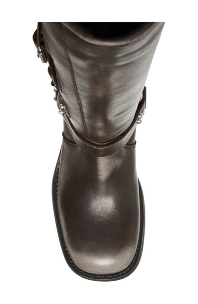 Shop Steve Madden Brocks Buckle Boot In Black Distrs