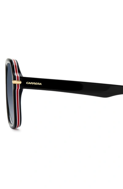 Shop Carrera Eyewear 55mm Gradient Square Sunglasses In Str Black/ Blue Shaded