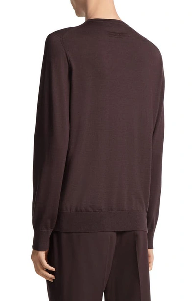 Shop Zegna Casheta Cashmere & Silk Sweater In Plum