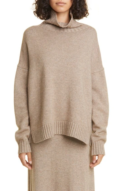 Shop Max Mara Gianna Funnel Neck Wool & Cashmere Sweater In Sand
