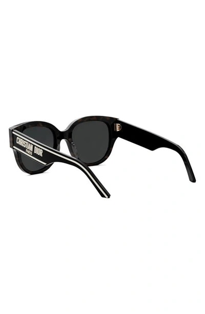 Shop Dior Wil Bu 54mm Polarized Cat Eye Sunglasses In Dark Havana / Smoke Polarized