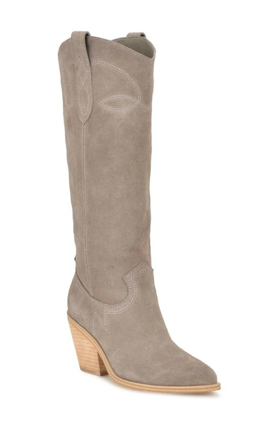 Shop Nine West Smash Knee High Boot In Taupe