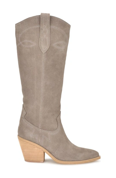 Nine West Smash Womens Pull On Pointed Toe Knee-high Boots In Taupe