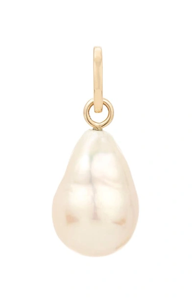 Shop Adina Reyter Freshwater Pearl Charm In Yellow Gold