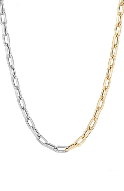 Shop Adina Reyter 14k Gold & Sterling Silver Mix Link Chain Necklace In Yellow Gold