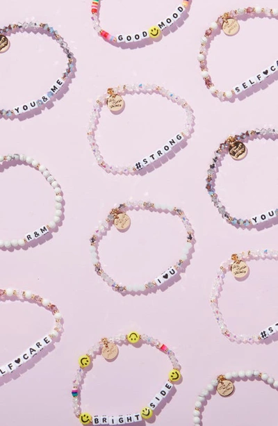 Shop Little Words Project Clear Crystal Custom Beaded Stretch Bracelet