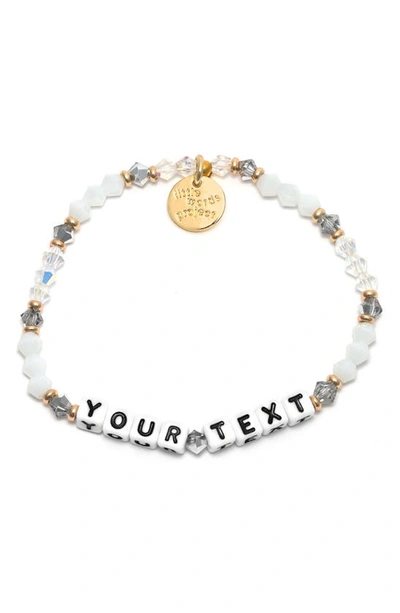 Shop Little Words Project Empire Custom Beaded Stretch Bracelet In White