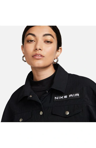 Shop Nike Sportswear Air Mod Crop Jacket In Black/ White