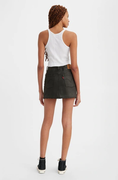Shop Levi's Icon Raw Hem Denim Miniskirt In Posh Party Skirt
