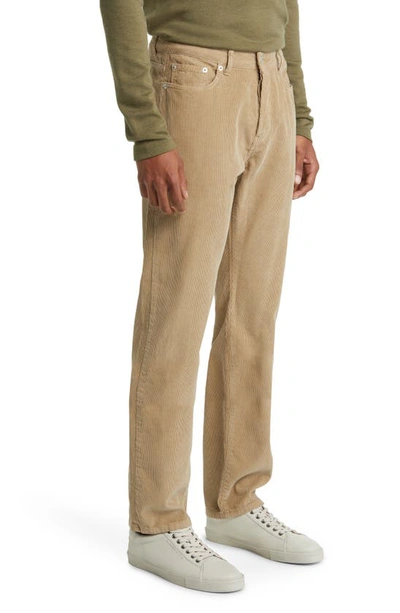 Shop Officine Generale James Corduroy Five Pocket Pants In Khaki
