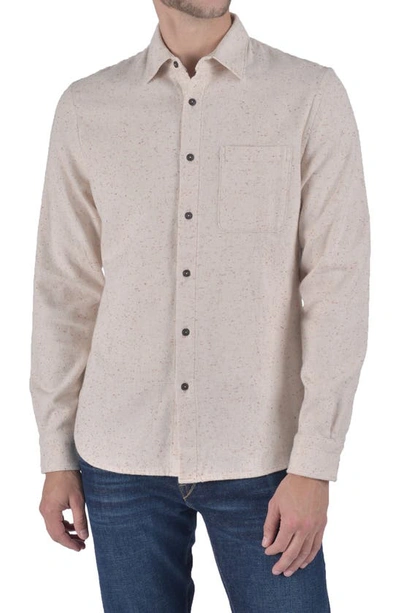Shop Hiroshi Kato The Ripper Speckle Flannel Button-up Shirt In Ivory