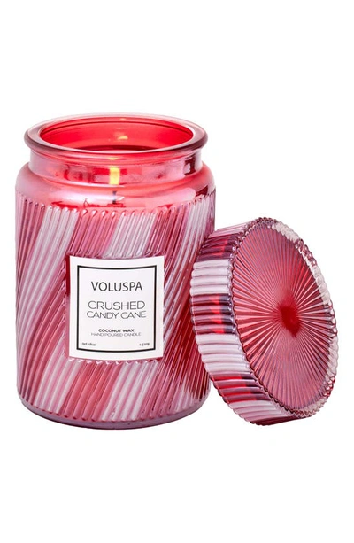Voluspa Crushed Candy Cane Large Jar Candle, 18 Oz. In Crushed Candy Cane