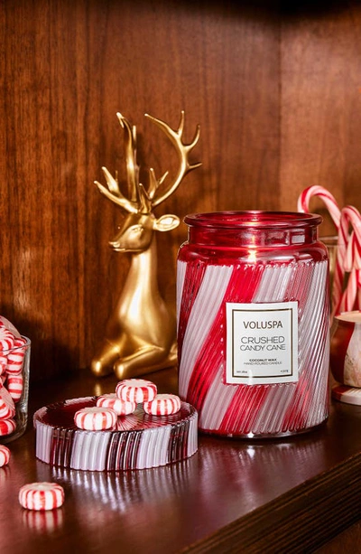 Voluspa Crushed Candy Cane Large Jar Candle, 18 Oz. In Crushed Candy Cane
