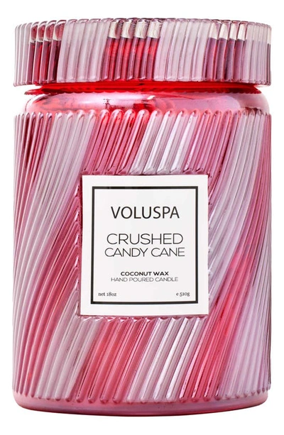 Voluspa Crushed Candy Cane Large Jar Candle, 18 Oz. In Crushed Candy Cane