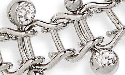 Justine Clenquet Mindy Pierced Choker Necklace In Crystal