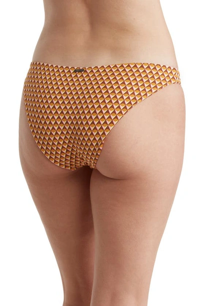 Shop Maaji Kaleidoscope Vibes Flirt Reversible Bikini Bottoms In Yellow
